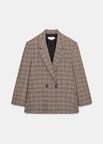 Kareli Oversize Blazer - Görsel 2