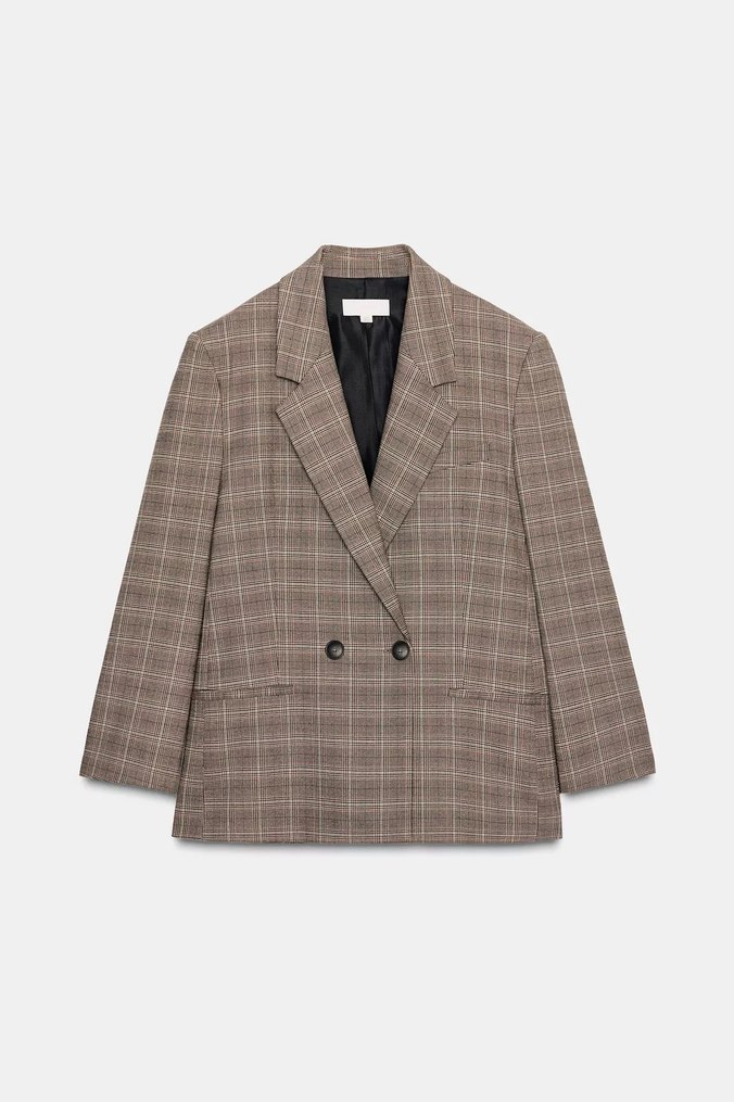 Kareli Oversize Blazer - Görsel 2