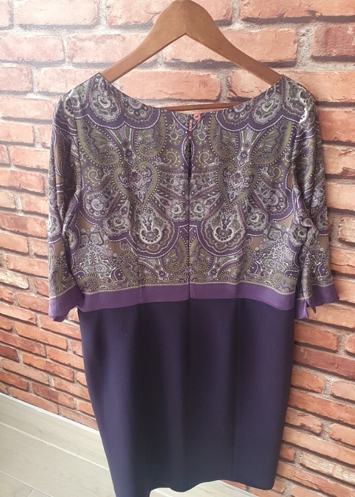 Elbise ( Üst beden ipek, alt krep kumaş) KEMAS - Görsel 2