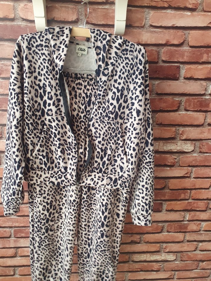 Leopar Desenli Kadın eşofman takımı - Görsel 2