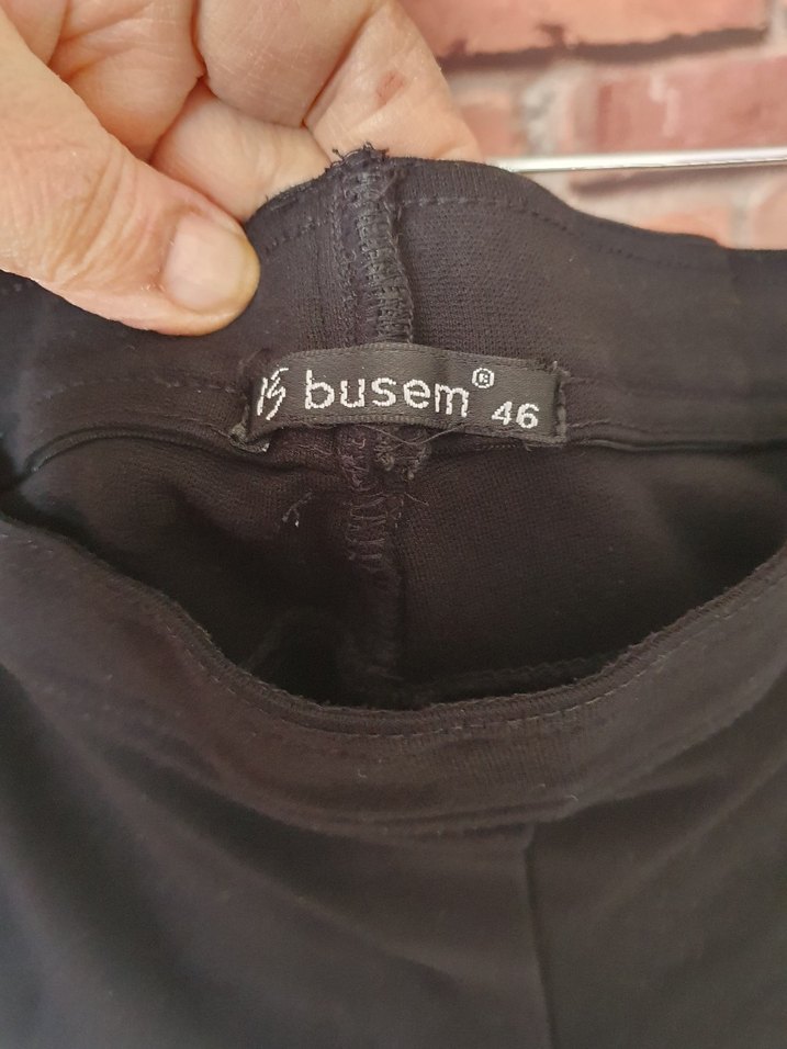 Siyah Belli Kadın Kumaş Pantolon - Görsel 2