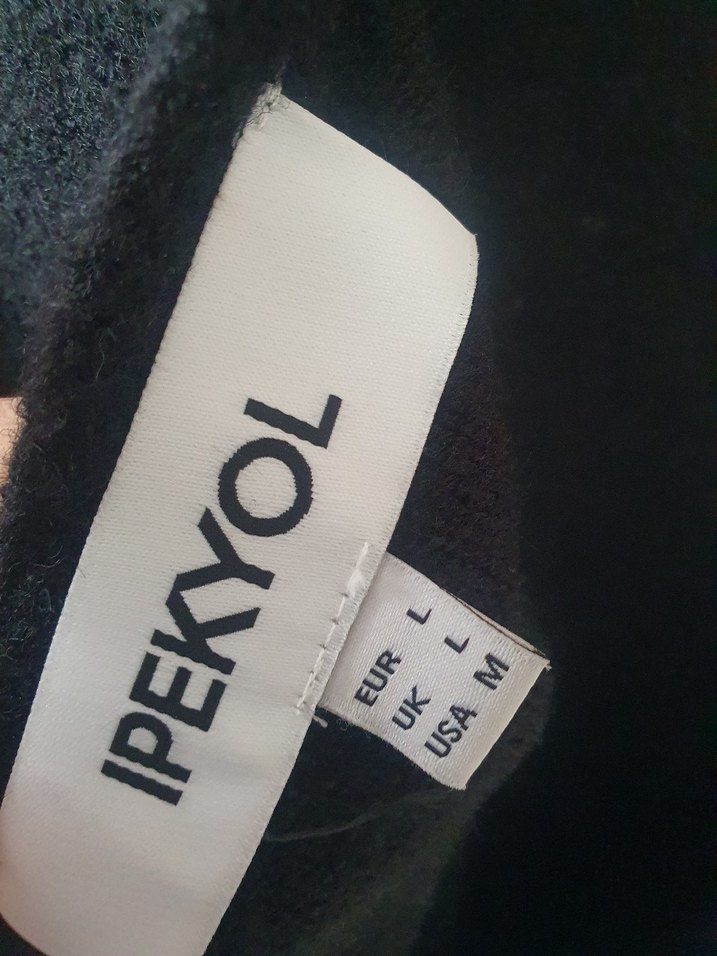 Siyah Boğazlı Örgü Kadın Kazak - Görsel 5