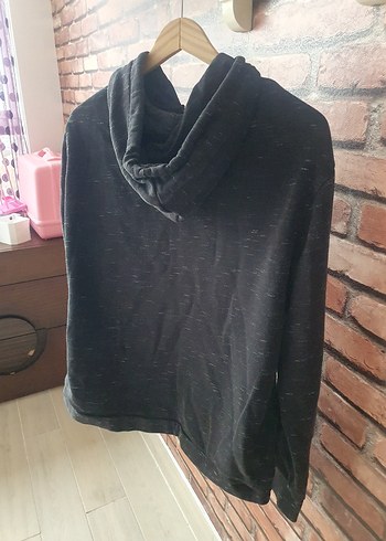 Gri Fermuarlı fermuarlı sweathisirt - Görsel 6