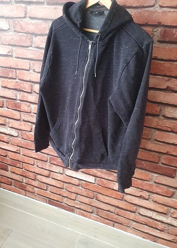 Gri Fermuarlı fermuarlı sweathisirt - Görsel 4