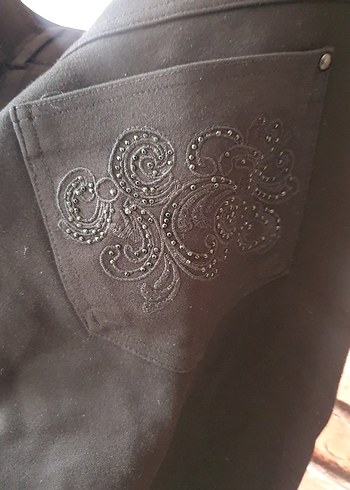 Siyah tayt pantolon - Görsel 8