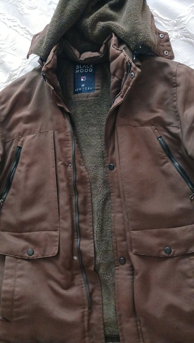 haki Erkek Midi Kaban - Görsel 2