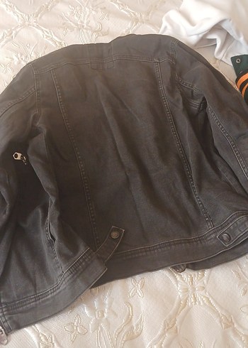 Erkek Siyah Denim Biker Ceket vintage y2k darkcore gotik - Görsel 2