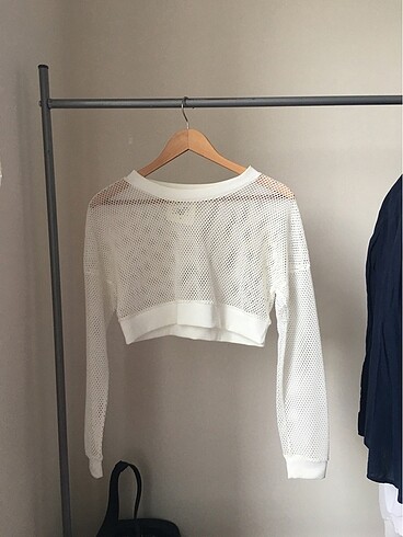 Koton File Spor Crop Sweatshirt