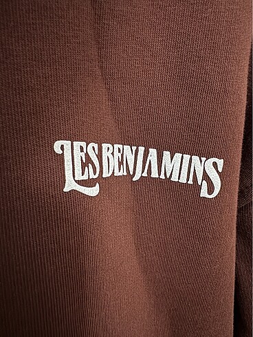 xl Beden kahverengi Renk Les Benjamins - Uni sex sweatshirt kapşonlu