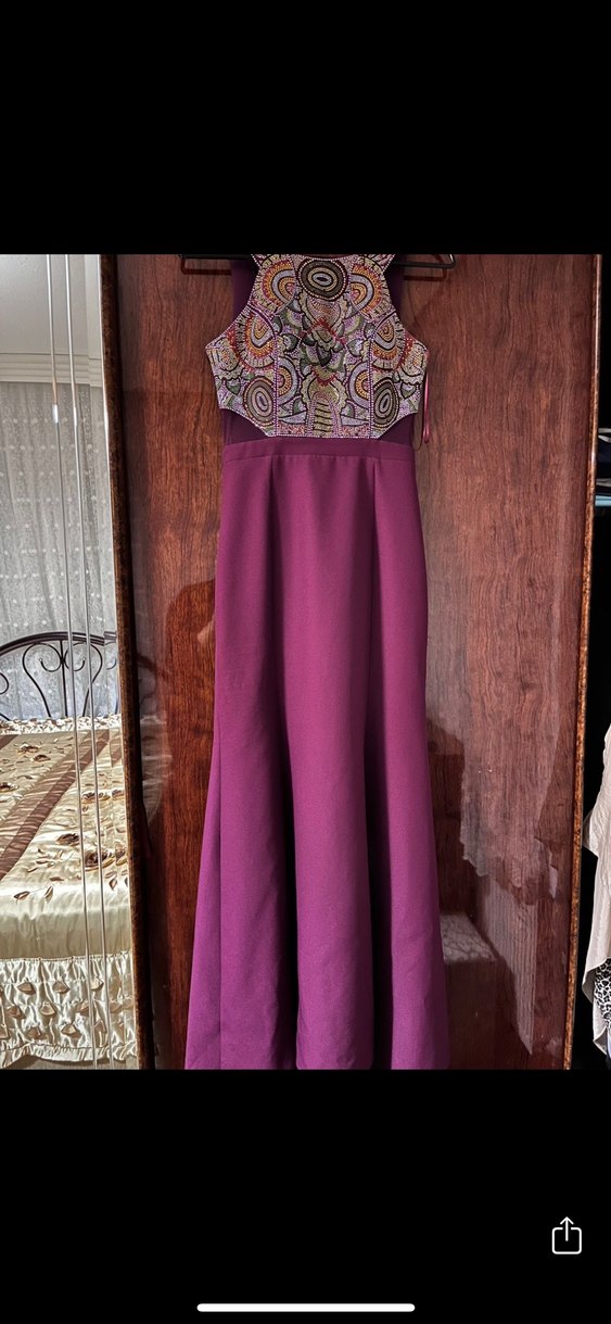 Boncuk İşlemeli Bohem Uzun Abiye Elbise - Görsel 4