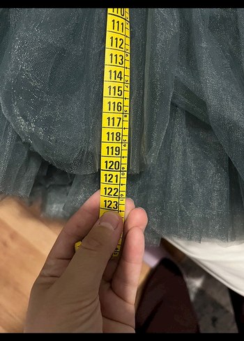 Uzun koyu yeşil Gotik Straplez Abiye Elbise - Görsel 4