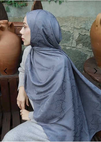 Gri Bohem Tarzı Jakar Kadın Şal - Görsel 2