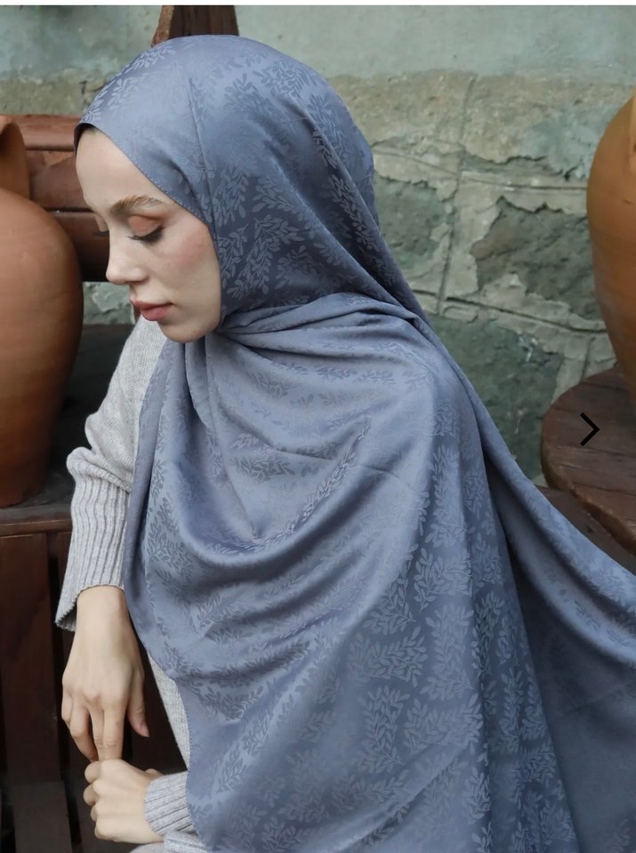 Gri Bohem Tarzı Jakar Kadın Şal - Görsel 3