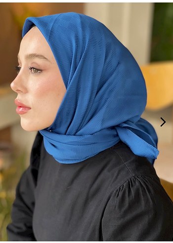 Koyu Mavi Drapeli soft kumaş Kadın eşarp - Görsel 3