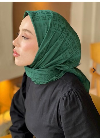 Kadın Yeşil Bohem Drapeli Jakar eşarp - Görsel 3