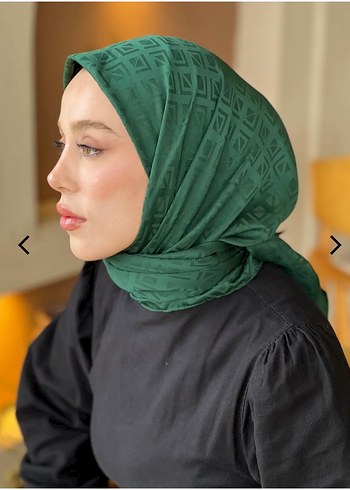 Kadın Yeşil Bohem Drapeli Jakar eşarp - Görsel 2