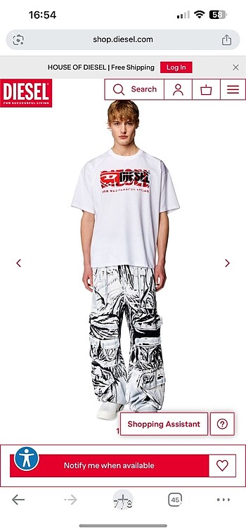 Diesel full nakış tshirt giymediğim için satıyorum iki kere giyi - Görsel 7