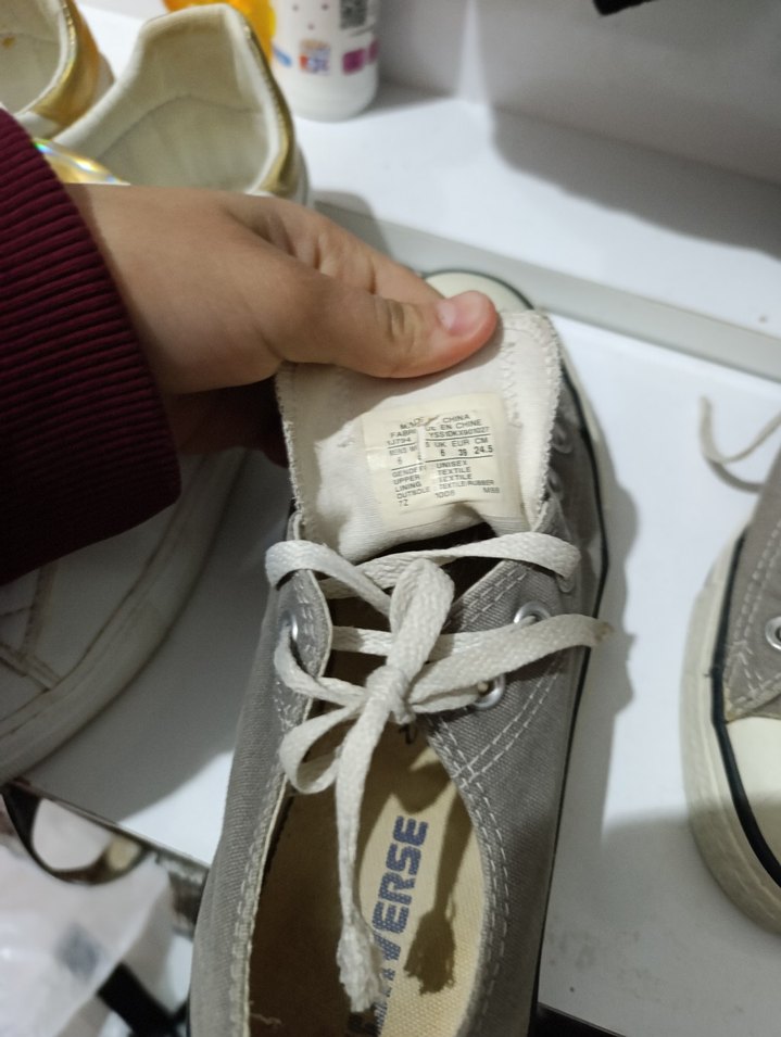 Gri Düz Taban Kadın sneakers - Görsel 4