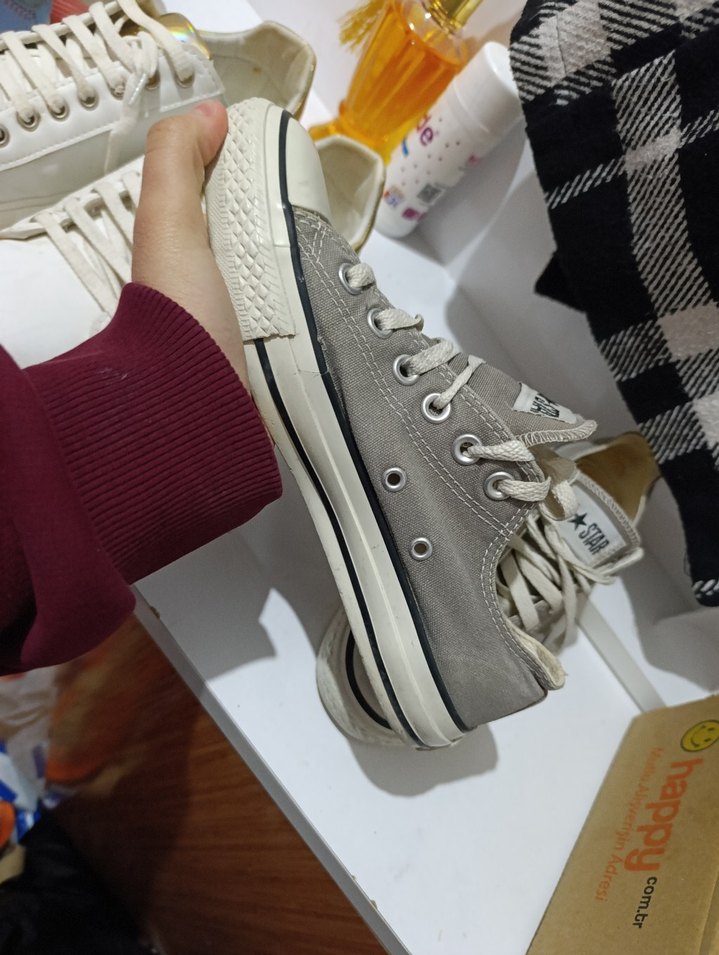 Gri Düz Taban Kadın sneakers - Görsel 2