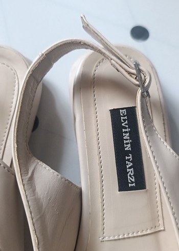 Bej Kadın Dolgu Topuklu Klasik Abiye Ayakkabı - Görsel 3