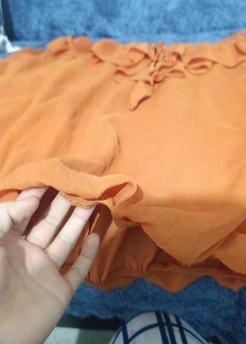 Sarı Fırfırlı Uzun Kollu Bluz - Görsel 3