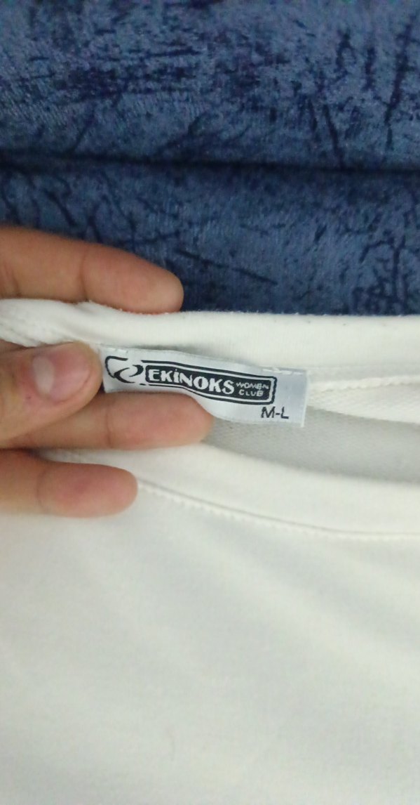 Kadın Beyaz Uzun Kollu Sweatshirt - Görsel 3