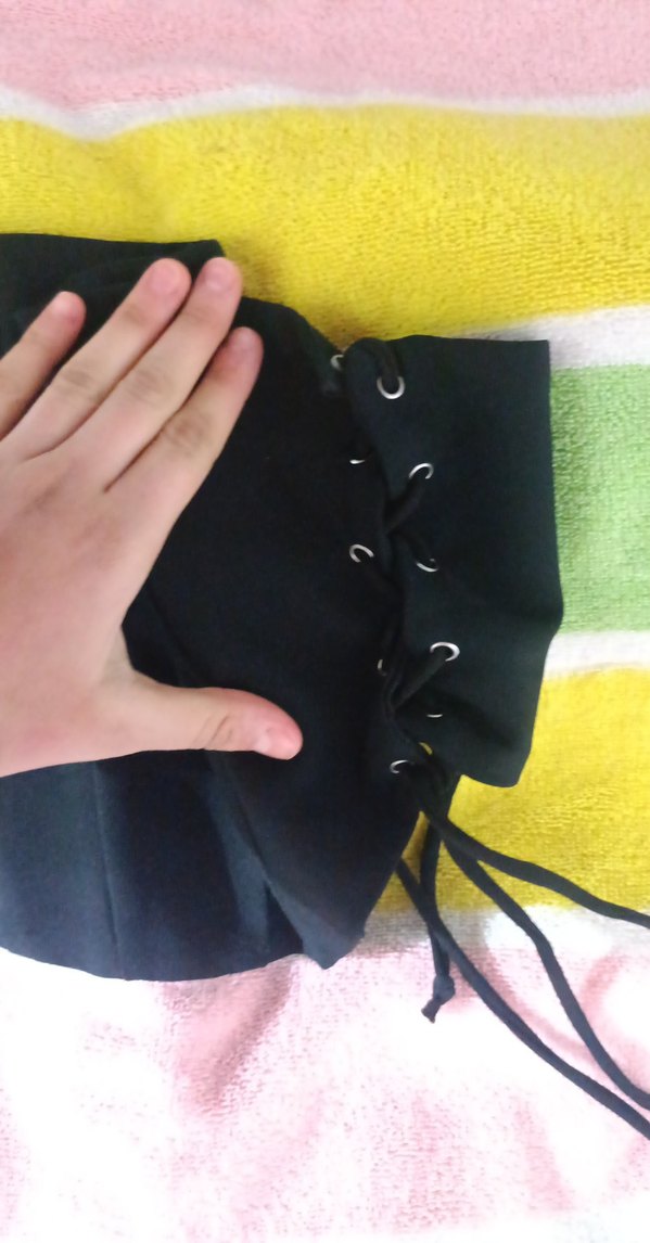 Siyah Gotik Kayışlı Straplez Bustiyer - Görsel 2