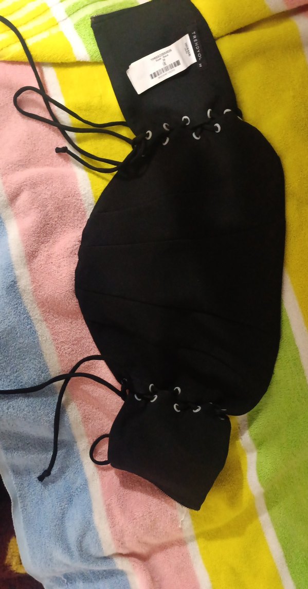 Siyah Gotik Kayışlı Straplez Bustiyer - Görsel 5