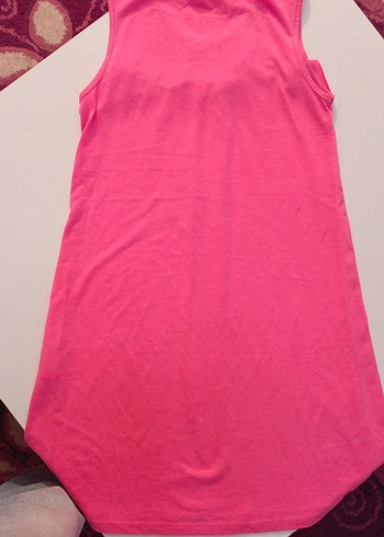 LC Waikiki Kolsuz Pembe Fırfırlı Kız Elbisesi