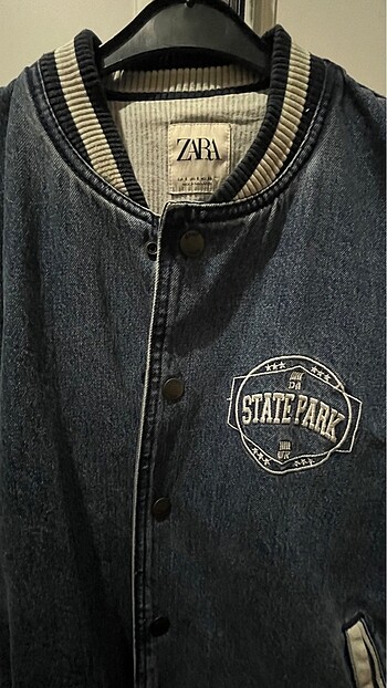 s Beden mavi Renk Zara Denim Bomber Ceket