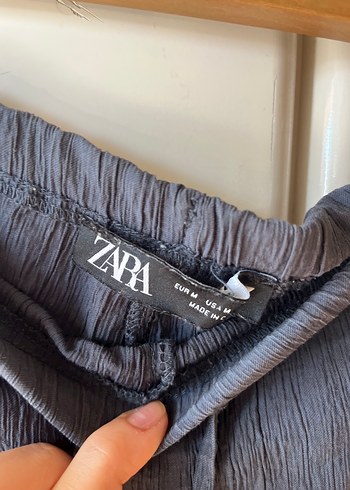 Zara Antrasit Keten Pantolon
