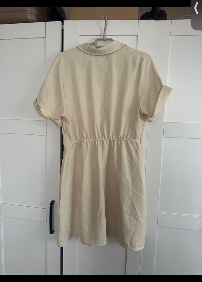 Krem elbise - Görsel 2