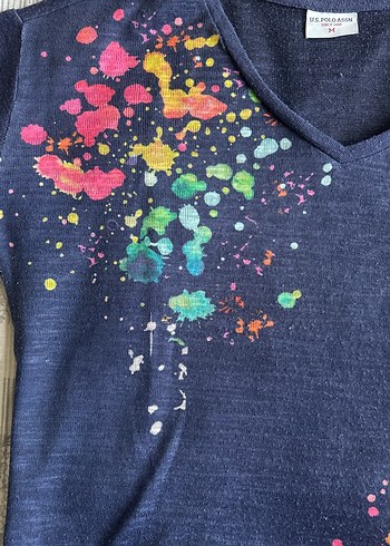 Renkli Baskılı Kısa Kollu Tişörtü - Görsel 3