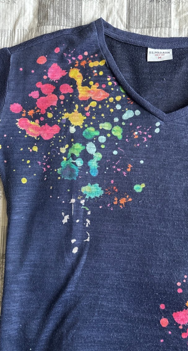 Renkli Baskılı Kısa Kollu Tişörtü - Görsel 3