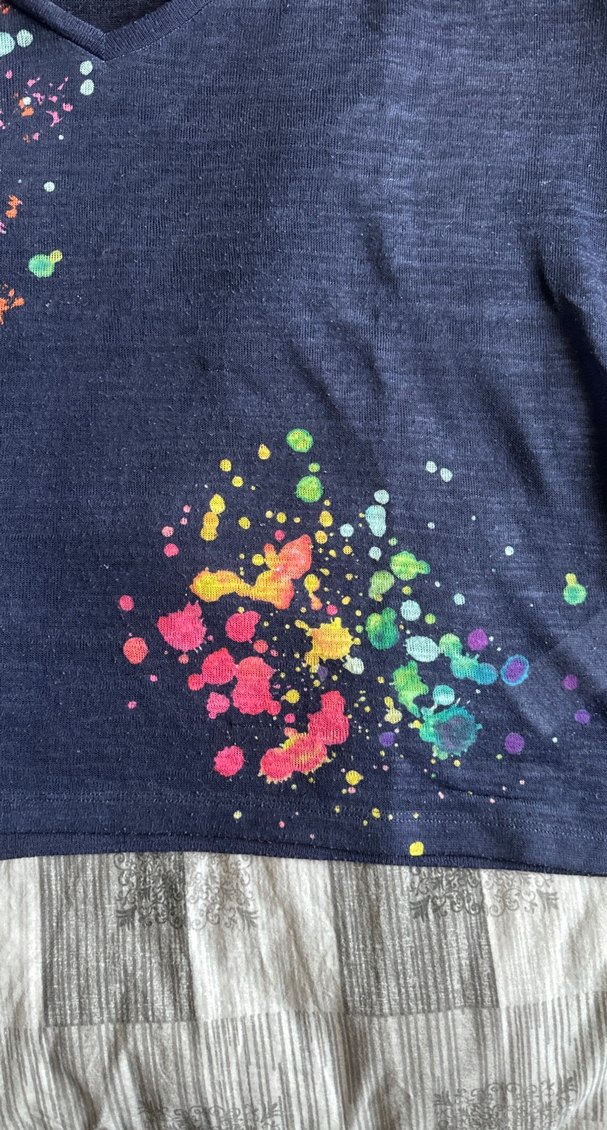 Renkli Baskılı Kısa Kollu Tişörtü - Görsel 4