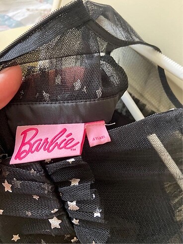 4 Yaş Beden Yıldızlı Barbie Kız Çocuk Elbisesi