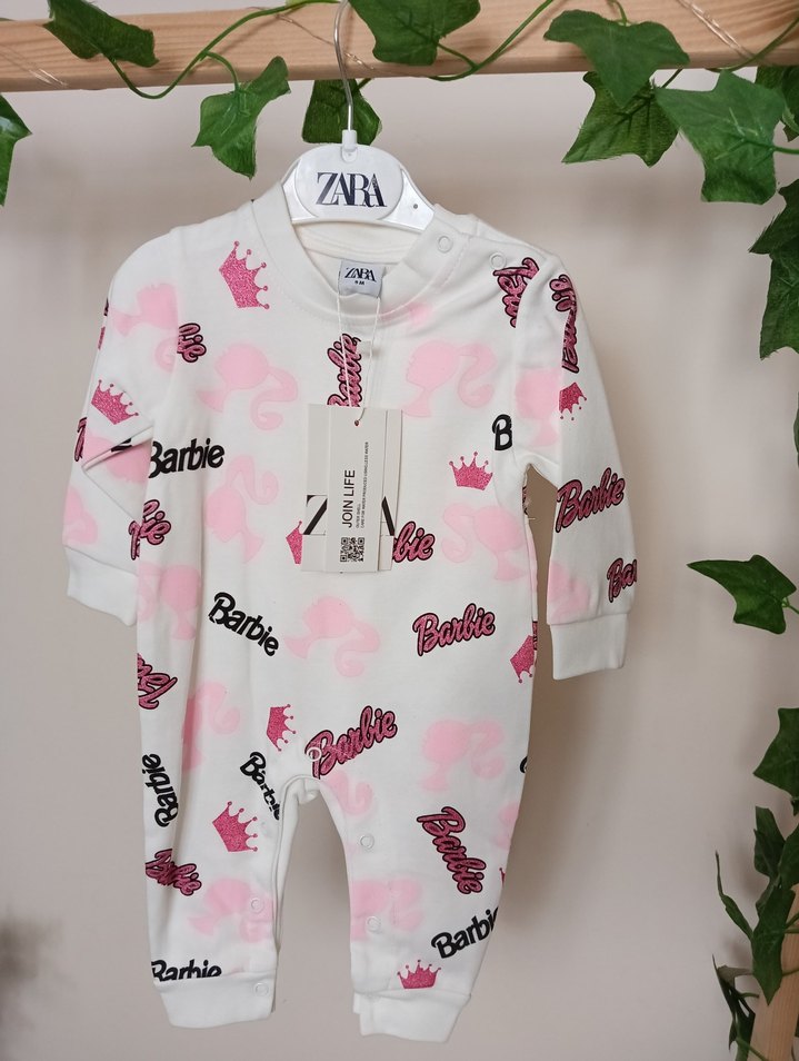 Renkli Baskılı Barbie Bebek Tulum - Görsel 2