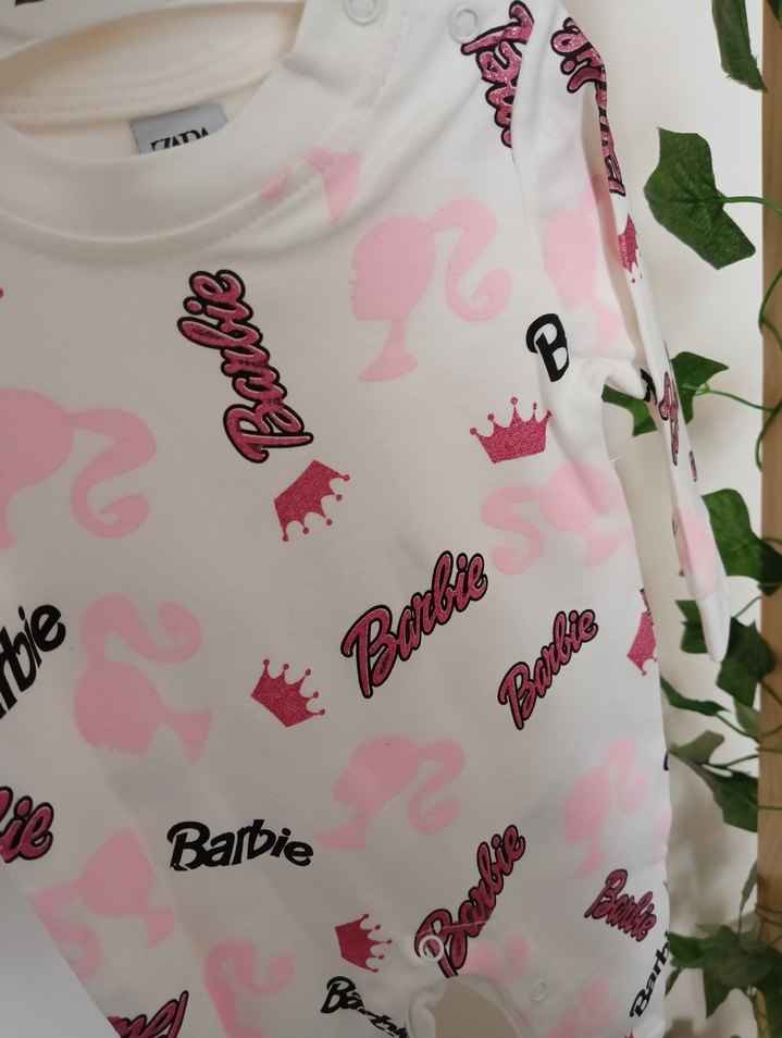 Renkli Baskılı Barbie Bebek Tulum - Görsel 3