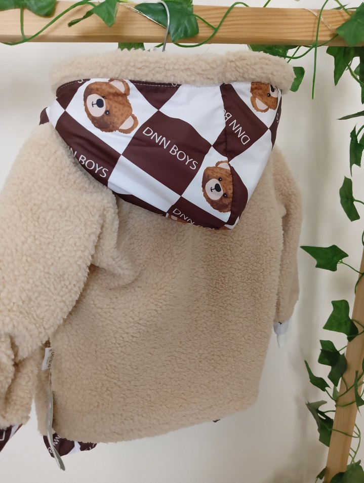 Kürklü Kahverengi Bebek Takımı - Görsel 2