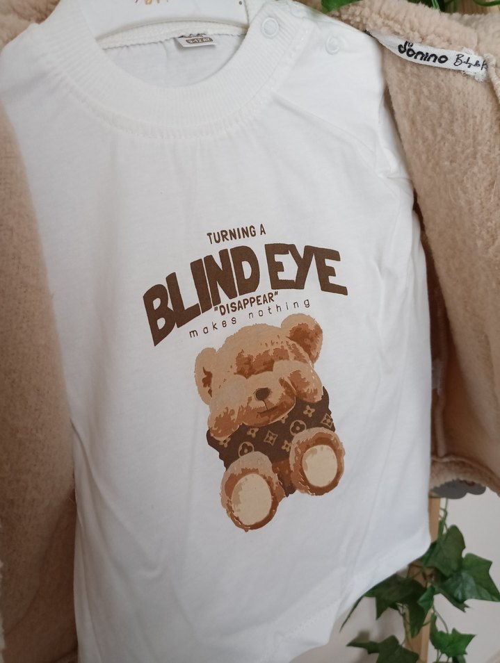 Kürklü Kahverengi Bebek Takımı - Görsel 4