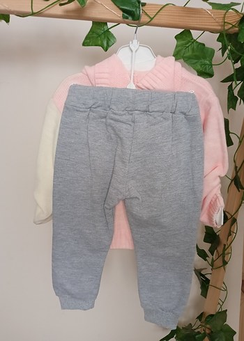 Kapüşonlu Pembe Kız Çocuk Triko Hırka - Görsel 3