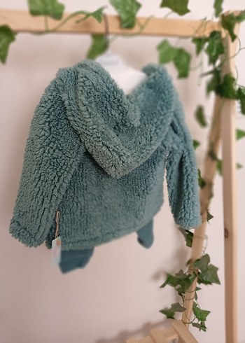 Turkuaz Nakışlı Erkek Bebek Triko Kombin - Görsel 2