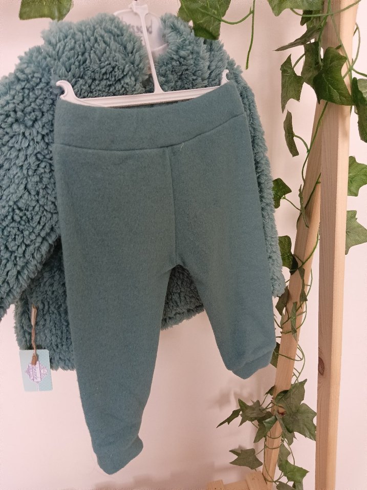 Turkuaz Nakışlı Erkek Bebek Triko Kombin - Görsel 3