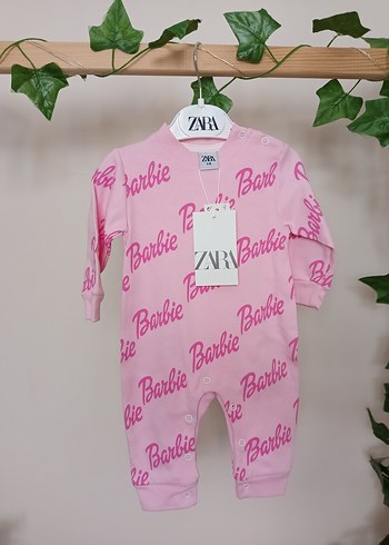 Uzun Kollu Örme Pembe Barbie Baskılı Bebek Body - Görsel 2