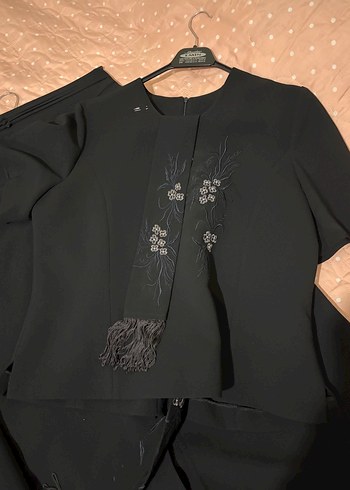 Siyah Kadın Uzun Kollu Klasik 3 lü Takım - Görsel 3