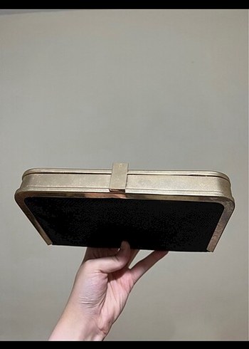 Kilitli Siyah Yılan Derisi Vintage Kadın Portföy Çanta - Görsel 2