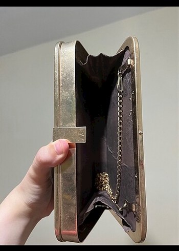 Kilitli Siyah Yılan Derisi Vintage Kadın Portföy Çanta - Görsel 3