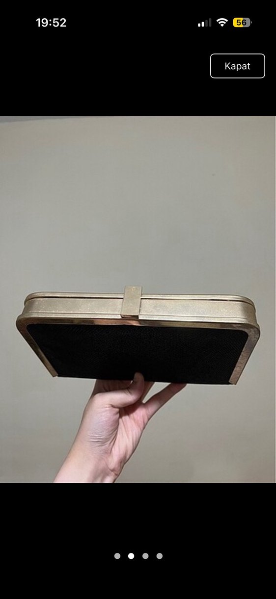 Kilitli Siyah Yılan Derisi Vintage Kadın Portföy Çanta - Görsel 2