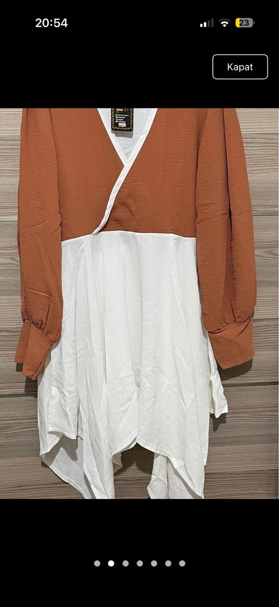 Kadın Kahverengi Bol Kesim Kemerli Uzun Takım - Görsel 2