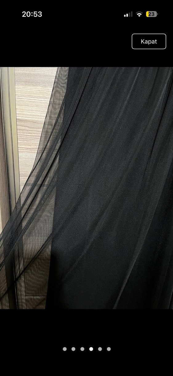 Siyah tüllü Uzun Kadın Etek - Görsel 3